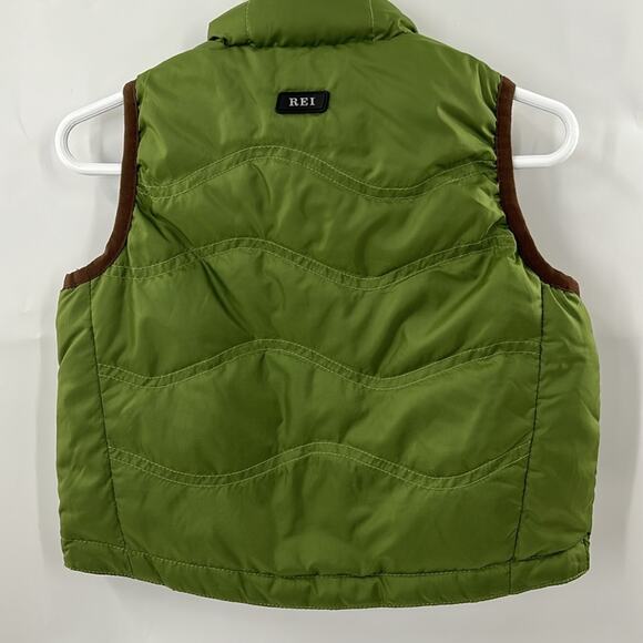 REI Infant Toddler Boy's Green & Brown Down Zip Vest Size 18 Months - Picture 7 of 12